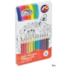 Kredki Fiorello Super Soft trójkątne 12 kolorów w metalowym opakowaniu