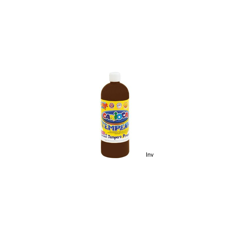 Farba tempera brązowa 1000 ml Carioca do malowania na papierze, kartonie i drewnie
