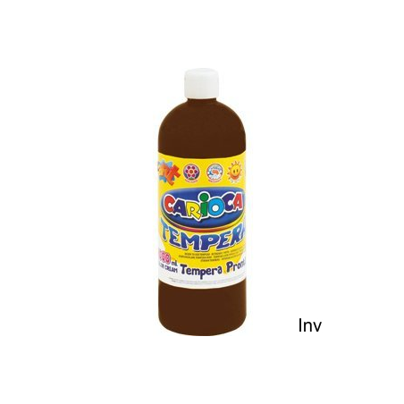 Farba tempera brązowa 1000 ml Carioca do malowania na papierze, kartonie i drewnie