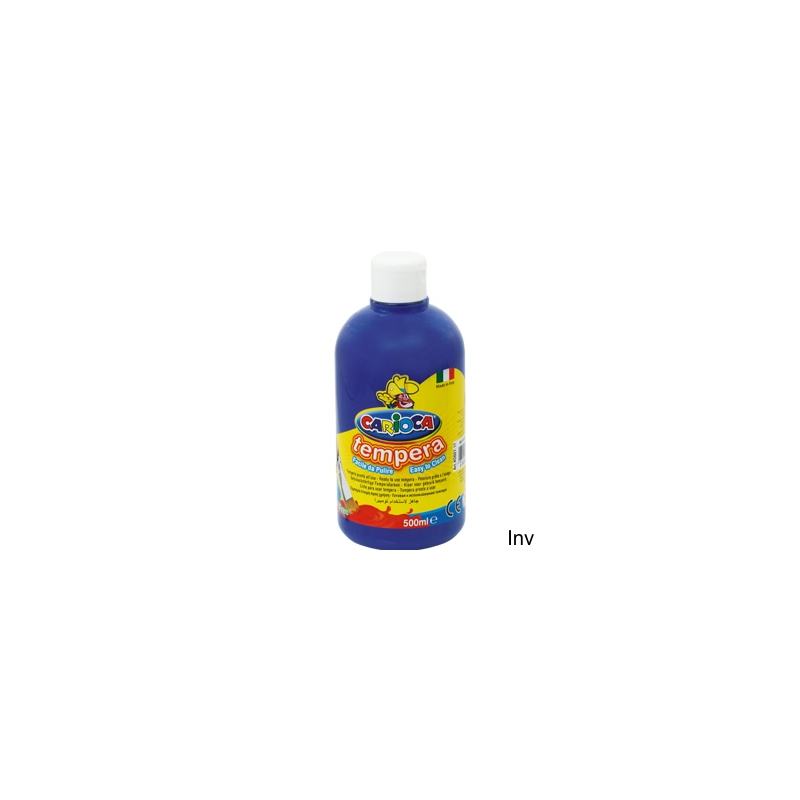 Farba tempera granatowa 500 ml Carioca do malowania na papierze, kartonie i drewnie