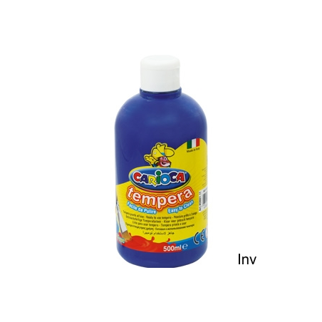 Farba tempera granatowa 500 ml Carioca do malowania na papierze, kartonie i drewnie