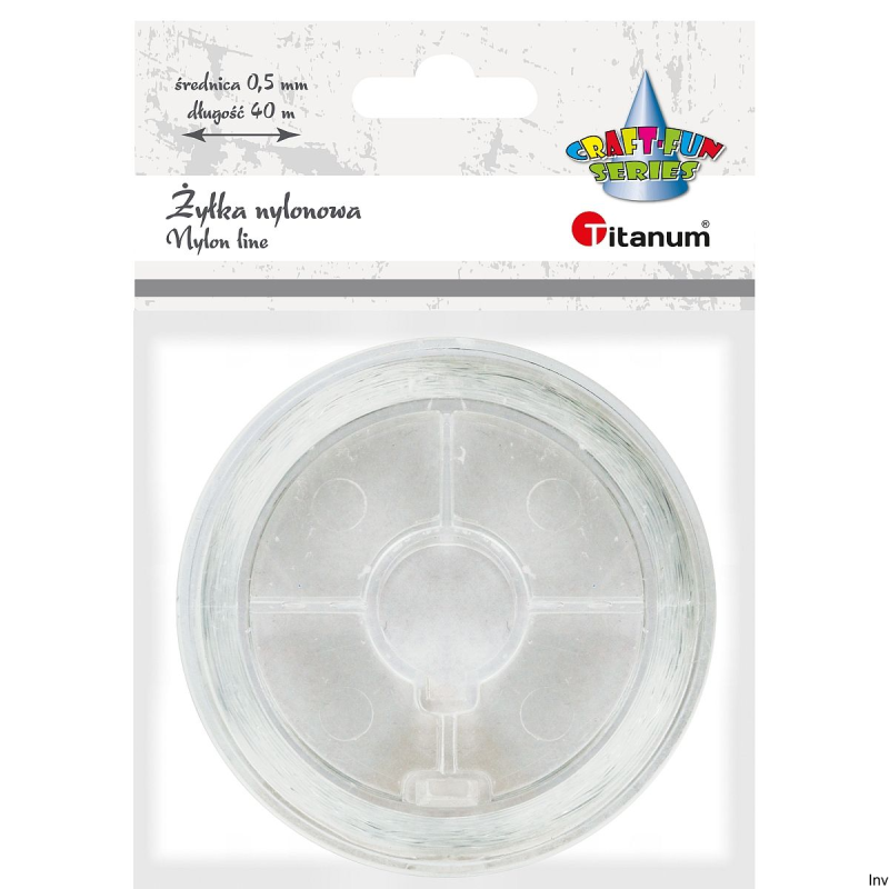 Żyłka ozdobna przezroczysta 0,5mm 40m nylon Craft-Fun Series TITANUM