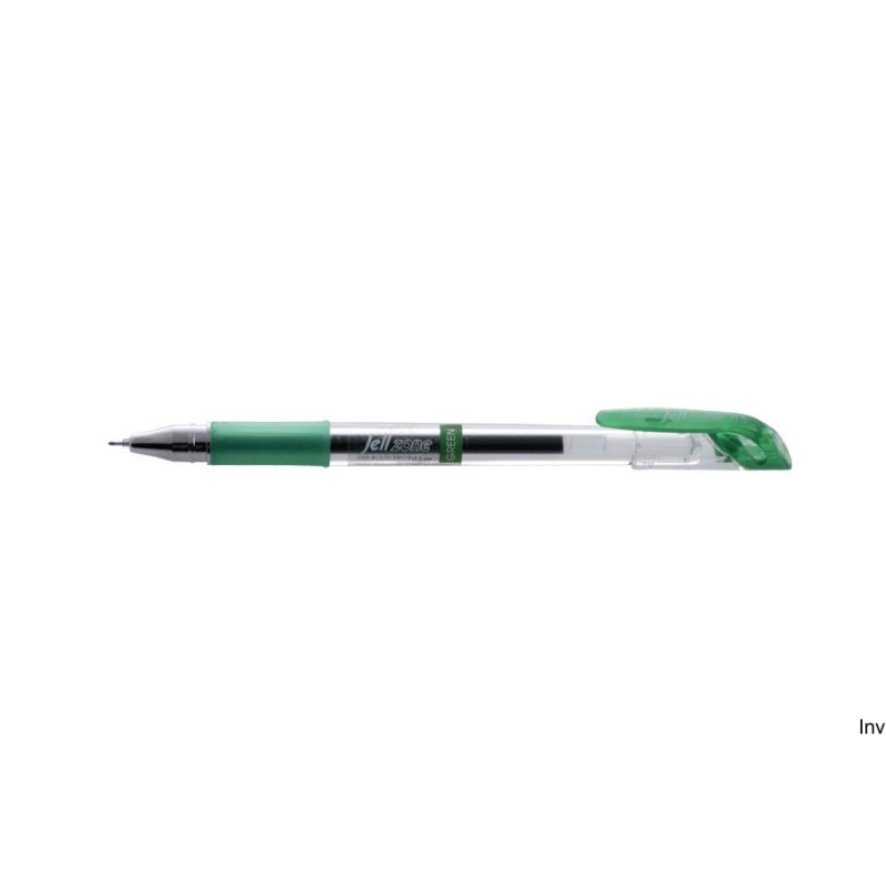 Pióro żelowe Dong-A ZONE zielone 0,5 mm, wodoodporny tusz, wymienny wkład, opakowanie 12 sztuk