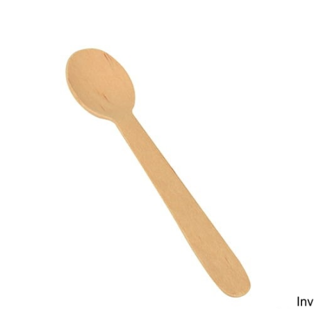 Łyżeczka jednorazowa drewniana 11 cm deserowa Papstar, opakowanie 100 sztuk