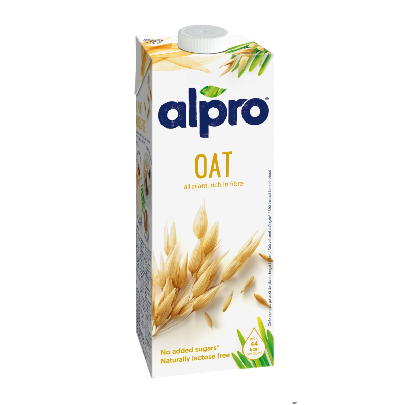 Napój owsiany naturalny Alpro 1L bez laktozy, źródło wapnia i witamin B2, B12, D
