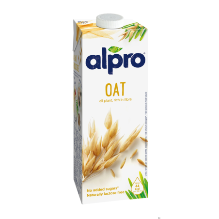 Napój owsiany naturalny Alpro 1L bez laktozy, źródło wapnia i witamin B2, B12, D