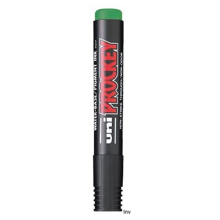 Marker permanentny Uni PM-122 okrągły zielony do papieru, szkła, metalu i tkanin, grubość linii 1,2-5,7 mm