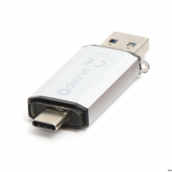 PENDRIVE USB 3.0 + Type-C 32GB SILVER PLATINET PMFC32S - 1
