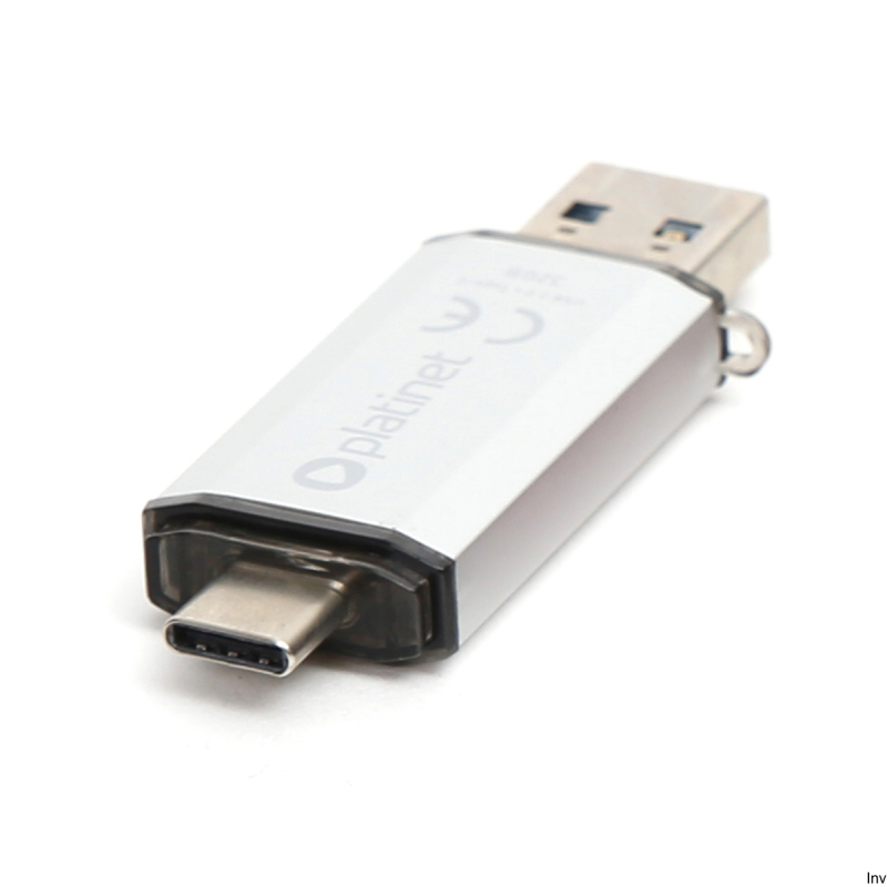 PENDRIVE USB 3.0 + Type-C 32GB SILVER PLATINET PMFC32S - 1
