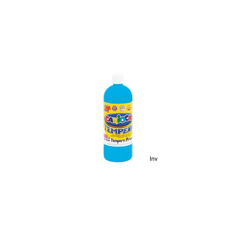 Farba tempera 1000 ml błękitna Carioca do malowania na papierze, kartonie, drewnie i innych powierzchniach