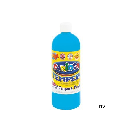 Farba tempera 1000 ml błękitna Carioca do malowania na papierze, kartonie, drewnie i innych powierzchniach