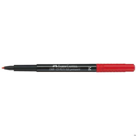 Faber-Castell Foliopis z gumką Multimark M 1.0 mm czerwony do pisania na folii i gładkich powierzchniach