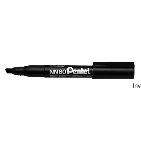 Marker permanentny czarny ścięta końcówka 3,9-5,8 mm Pentel