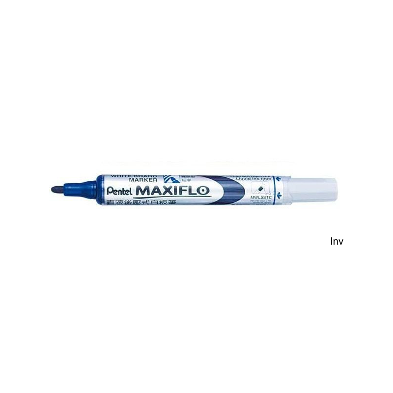 Marker suchościeralny niebieski Pentel MAXIFLO z tłoczkiem, 4,0 mm, 1200 m linii pisania