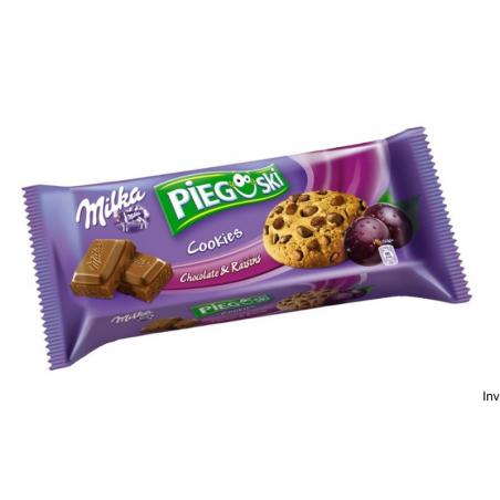 Milka Pieguski 135g - Ciastka z czekoladą, rodzynkami i orzechami