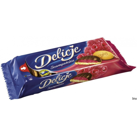 Wedel Delicje Szampańskie ciastka wiśniowe 147 g, 10 sztuk