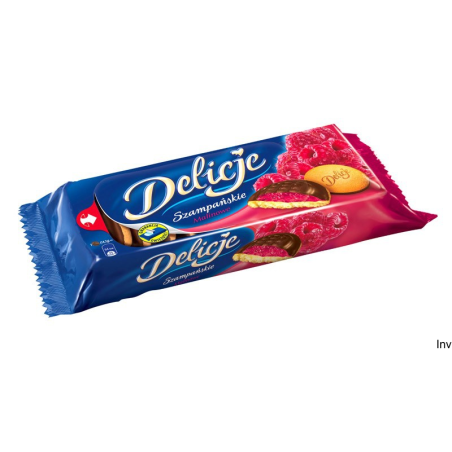 Wedel Delicje Szampańskie ciastka malinowe 147 g, 10 sztuk