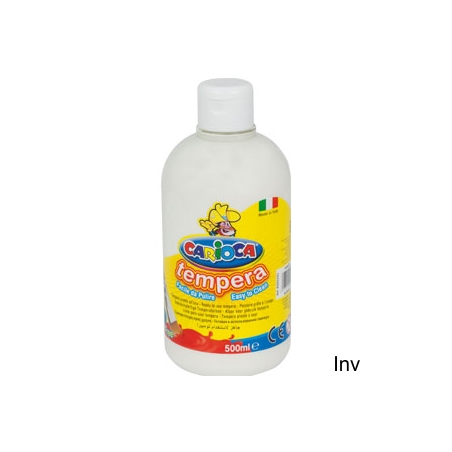 Farba tempera biała 500 ml Carioca do malowania na porowatych powierzchniach