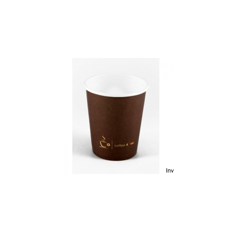 Kubek papierowy 150 ml z nadrukiem COFFEE 4 YOU, opakowanie 100 sztuk, Papstar