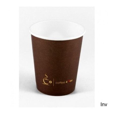 Kubek papierowy 150 ml z nadrukiem COFFEE 4 YOU, opakowanie 100 sztuk, Papstar