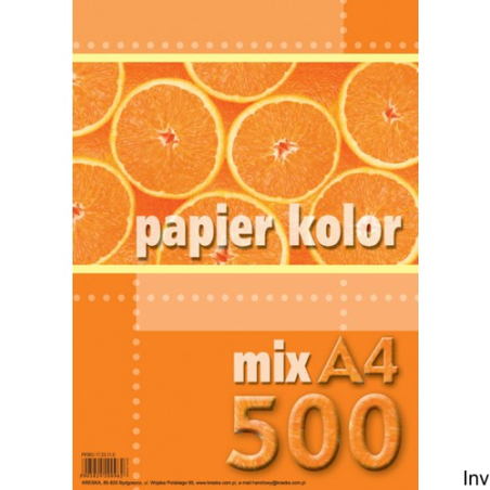 Papier xero mix A4 500 arkuszy kolorowy Kreska