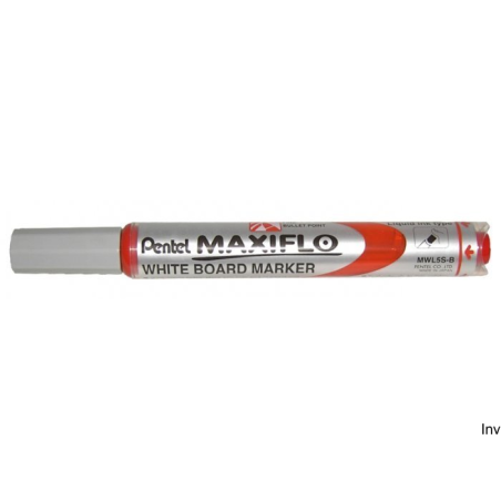 Marker suchościeralny czerwony Pentel Maxiflo z tłoczkiem, 4,0 mm, 1200 m linii pisania