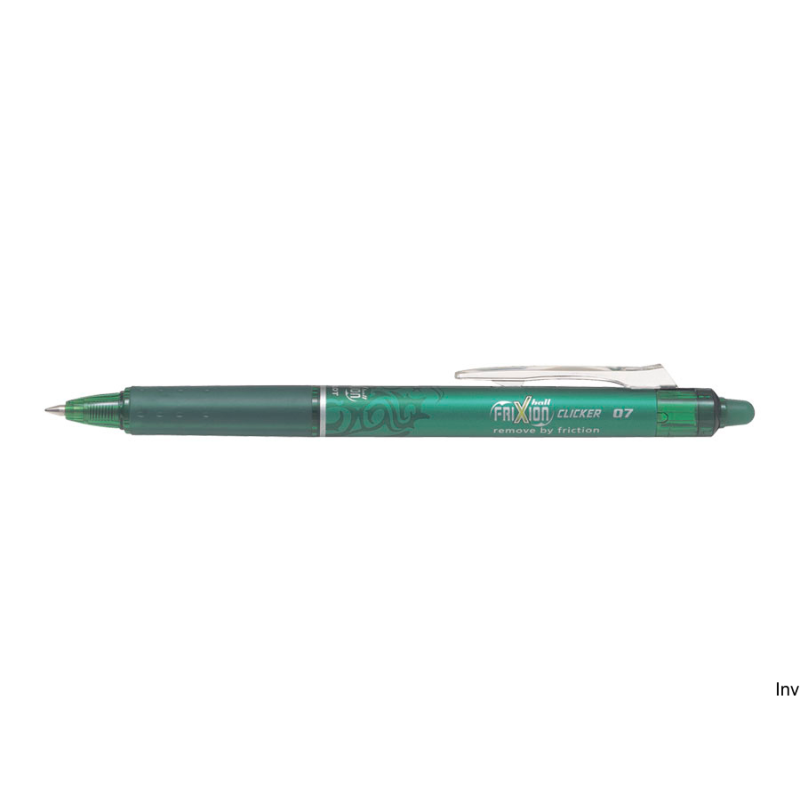 Pióro kulkowe Pilot Frixion Clicker zielone 0,35 mm wymazywalne z wymiennym wkładem