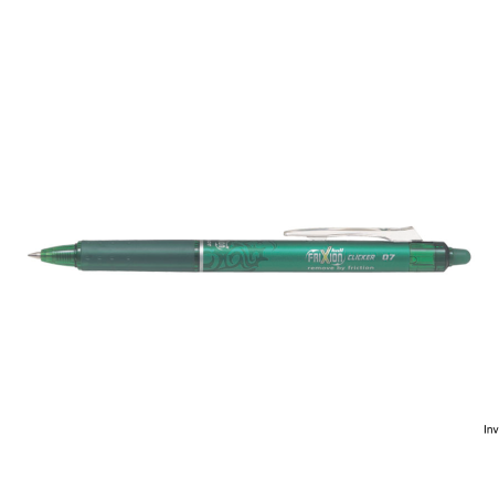 Pióro kulkowe Pilot Frixion Clicker zielone 0,35 mm wymazywalne z wymiennym wkładem