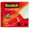 Taśma biurowa Scotch 3M Crystal Clear 19mm x 33m, transparentna, w pudełku