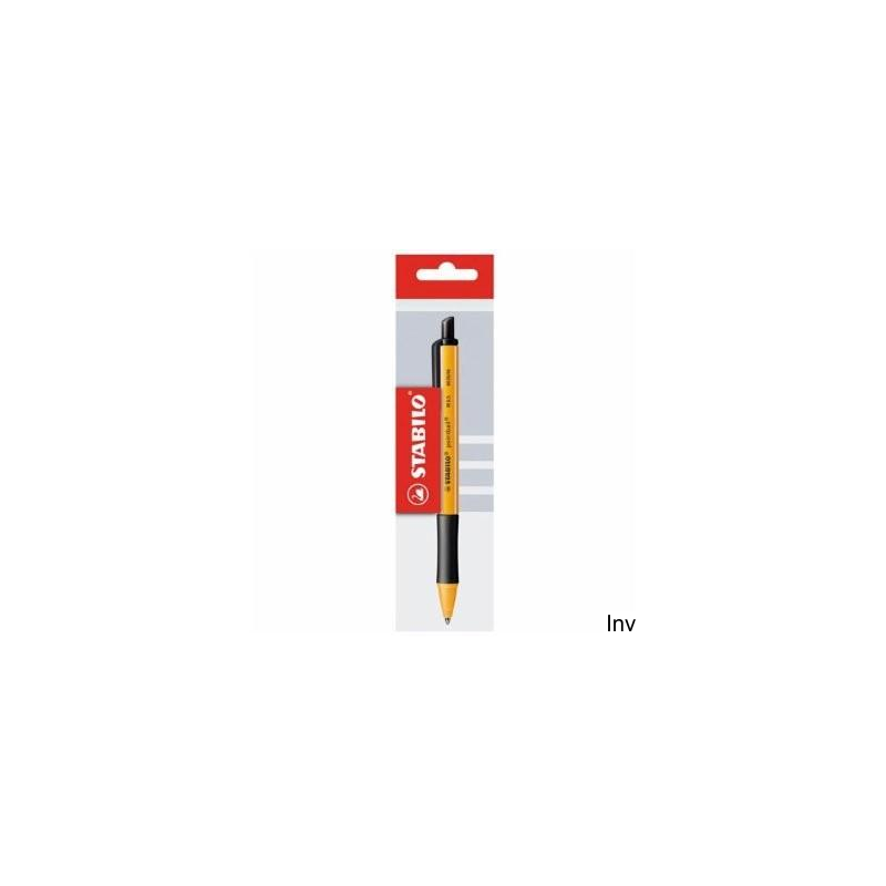 Długopis Stabilo POINT Ball 6030/46 czarny z gumką 0,6 mm