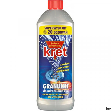Granulki do udrażniania rur KRET 800 g