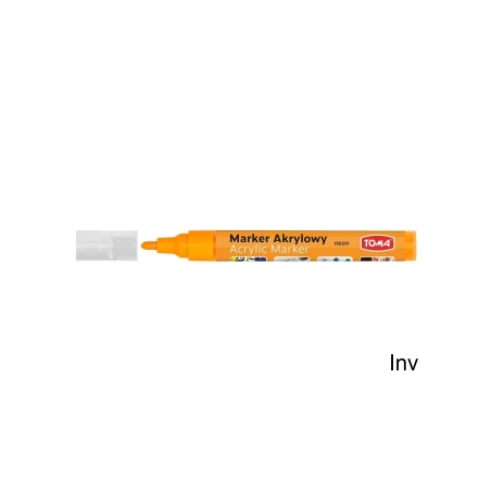 Marker akrylowy pomarańczowy neon 2-5mm Toma do malowania po różnych powierzchniach