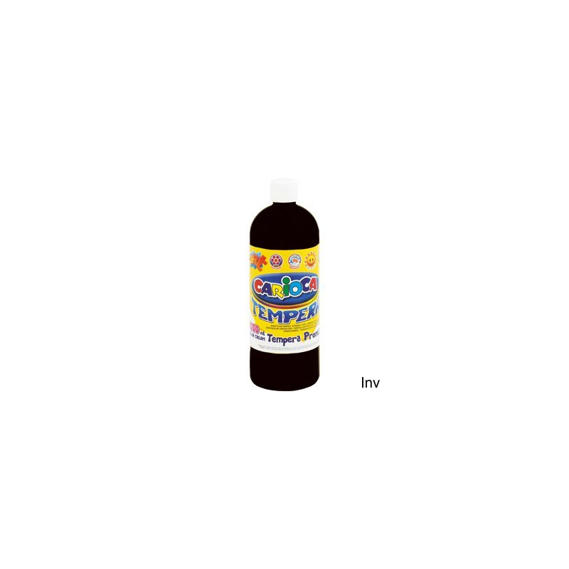 Farba tempera czarna 1000 ml Carioca do malowania na powierzchniach porowatych
