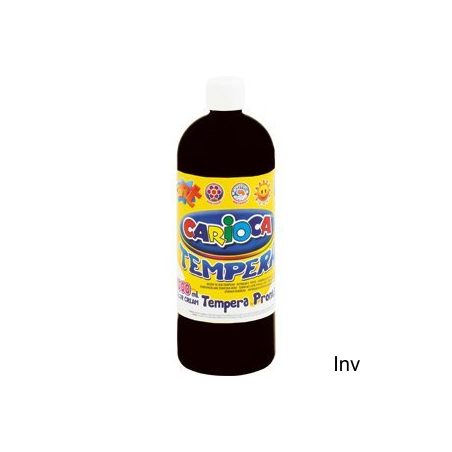 Farba tempera czarna 1000 ml Carioca do malowania na powierzchniach porowatych
