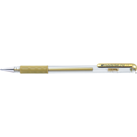 Długopis żelowy 0,8 mm złoty Pentel Hybrid Gel Grip do ozdabiania i dekorowania