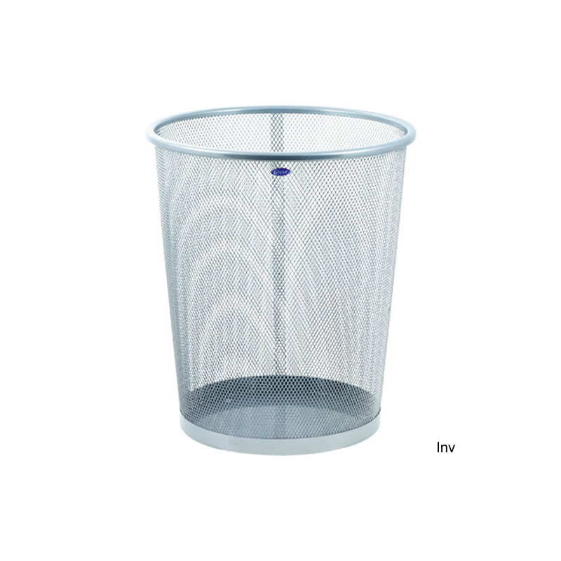 Kosz na papier siatka 12l srebrny Grand 267 x 285 x 218 mm
