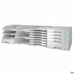 Półka na dokumenty Leitz Plus szara 255 x 70 x 360 mm