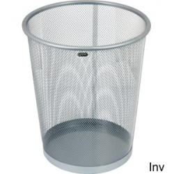 Kosz na papier siatka 12l srebrny Grand 267 x 285 x 218 mm