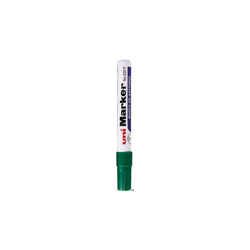 Marker permanentny Uni NO-520 okrągły zielony 1-3 mm, szybkoschnący, ekologiczny, na bazie alkoholu
