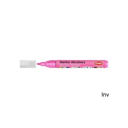 Marker akrylowy Toma różowy metaliczny 2-5mm fibrowa końcówka do zdobienia i malowania