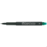 Foliopis OHP Multimark S 0.4 mm zielony z gumką Faber-Castell do pisania na gładkich powierzchniach