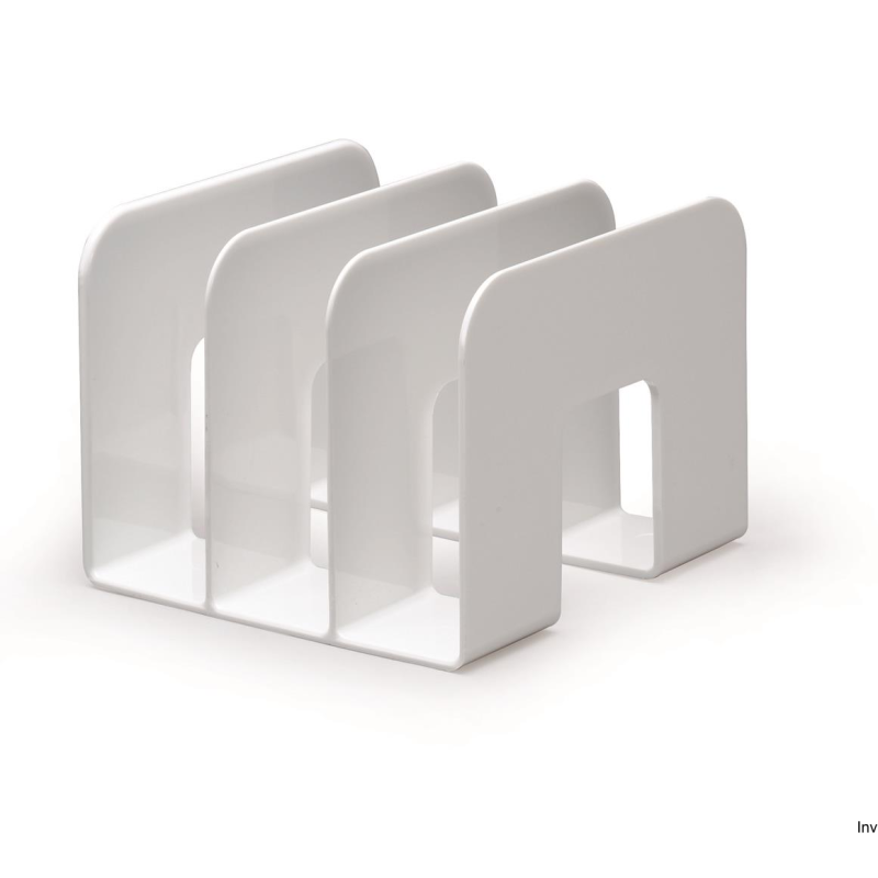 Stojak na katalogi Durable, biały, 3 przedziały 65 mm, wymiary 215x165x210 mm
