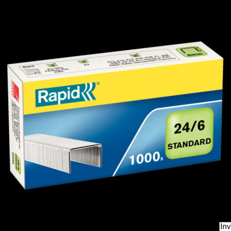 Zszywki Rapid Standard 24/6, 1000 sztuk, powłoka galwaniczna, odporne na korozję