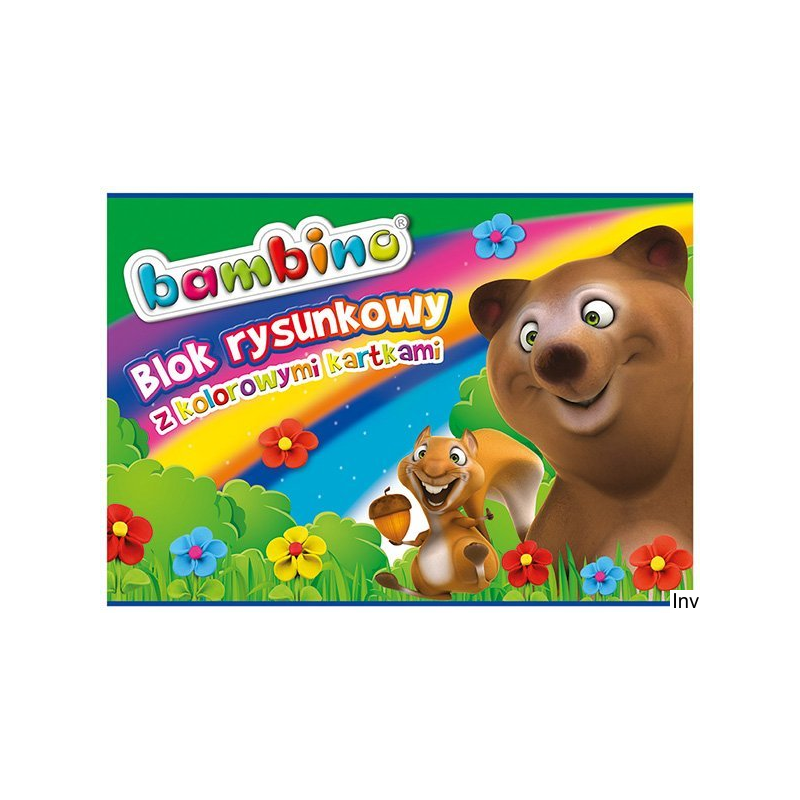 Blok techniczny St.Majewski BAMBINO A4 10 kartek 115 g/m2 kolorowy z tekturowym podkładem