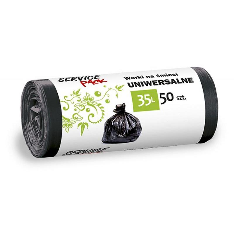 Worki na śmieci STELLA, HDLD, 35 l, 50 szt., czarne
