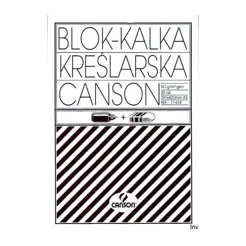 Kalka kreślarska A3 90g/m² 20 arkuszy Canson - przezroczysta, gładka, odporna na drapanie i wymazywanie