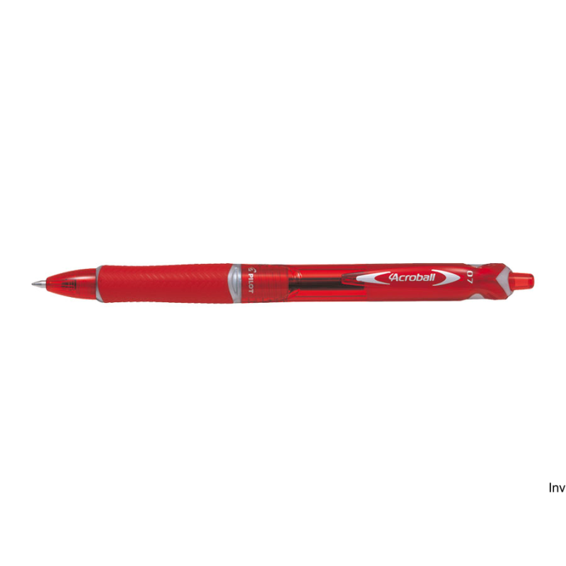 Długopis Pilot Acroball czerwony, olejowy, ergonomiczny uchwyt, grubość linii 0,26 mm, długość pisania 950 m