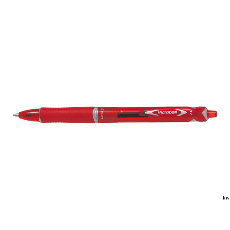 Długopis Pilot Acroball czerwony, olejowy, ergonomiczny uchwyt, grubość linii 0,26 mm, długość pisania 950 m