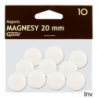 Magnesy magnetyczne 20 mm biały Grand, opakowanie 10 sztuk