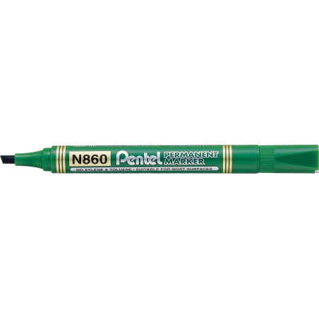 Marker permanentny zielony ścięta końcówka 1,2-4,5 mm Pentel